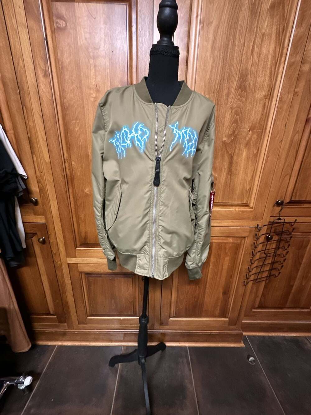 Travis Scott x Alpha Industries Astroworld Tour MA-1 Bomber Jacket Olive Green
